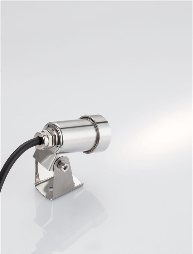 LED спот STAL 2W 24V IP68 Сребрист L3.5 W7.15 H5.2см 3000K