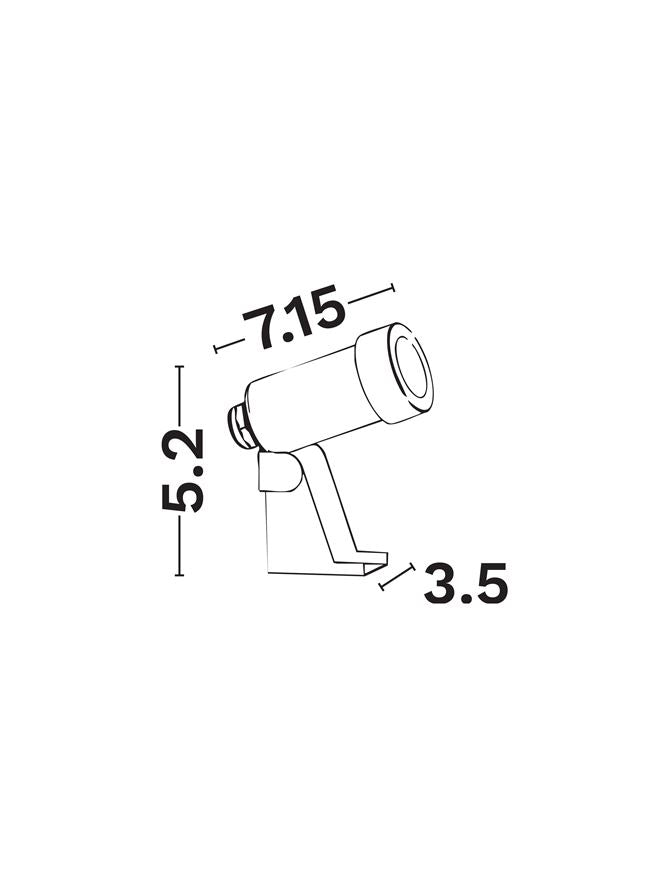 LED спот STAL 2W 24V IP68 Сребрист L3.5 W7.15 H5.2см 3000K