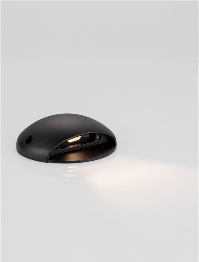 LED спот RABIT 3W 24V IP65 Черен ⌀12 H3.8см 3000K