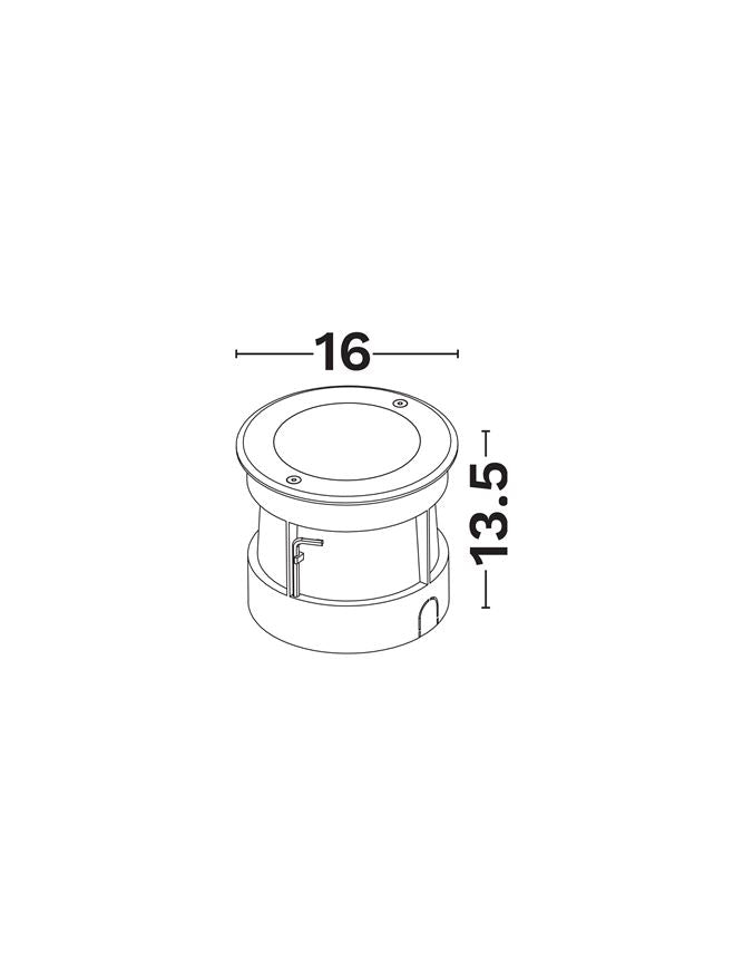 LED спот NARROW 18W 110-240V IP67 Сребрист ⌀16 H13.5см 3000K