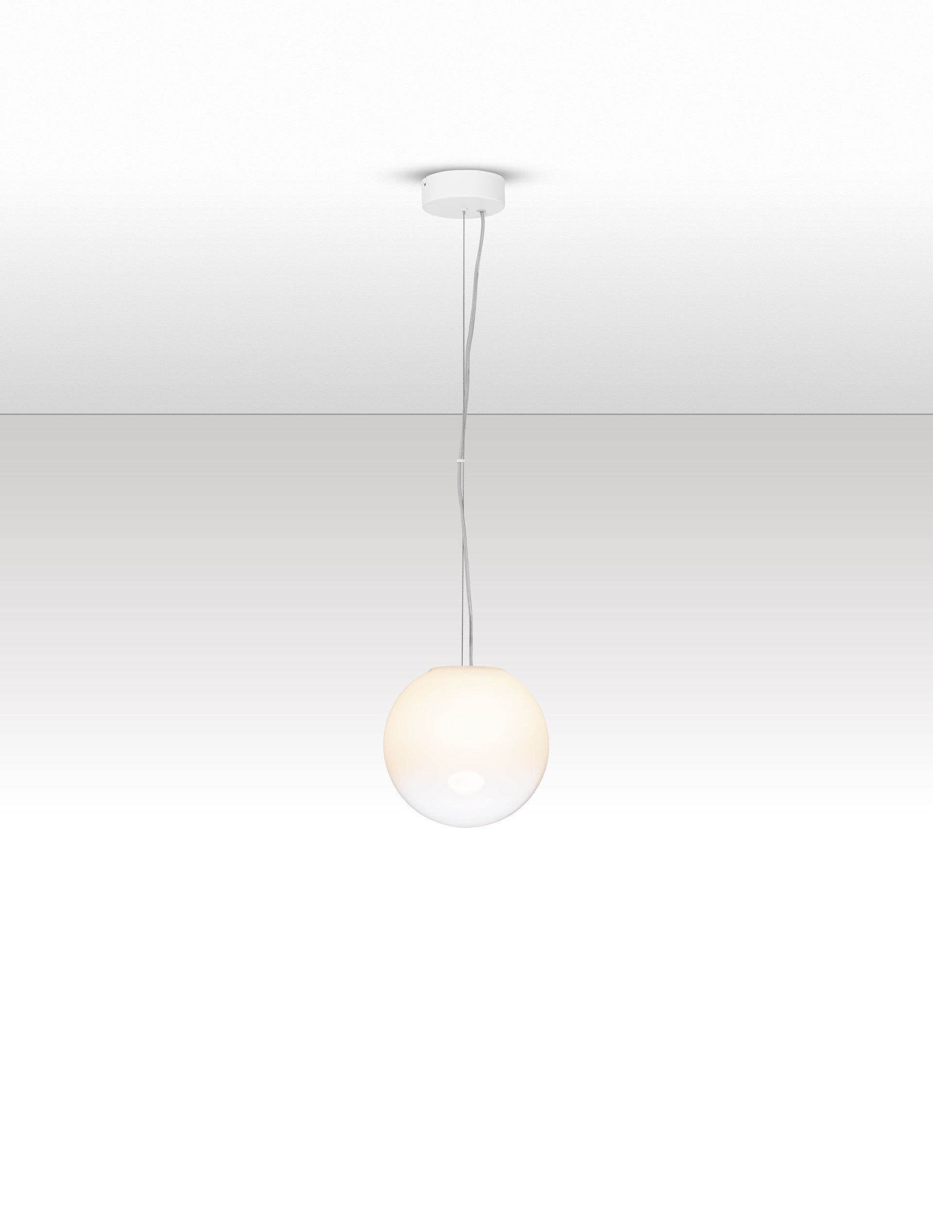 Висящо осветително тяло (пендел) BOLITA 7W LED Димируем, пясъчно бял метал, опалово стъкло