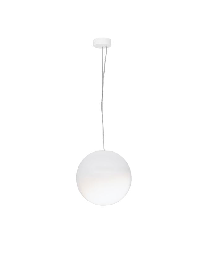 Висящо осветително тяло (пендел) BOLITA 9W LED Димируем, пясъчно бял метал, опалово стъкло