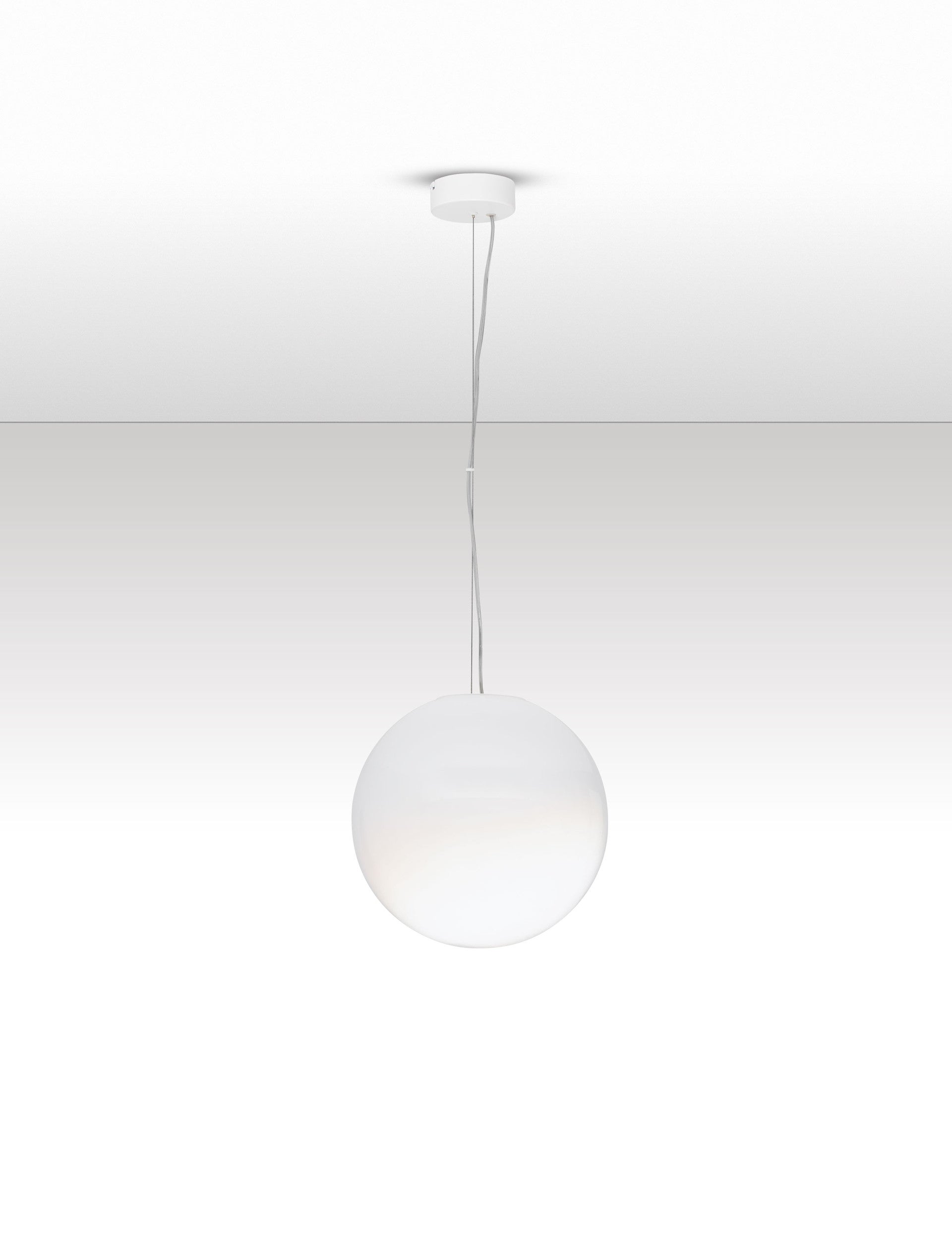Висящо осветително тяло (пендел) BOLITA 9W LED Димируем, пясъчно бял метал, опалово стъкло