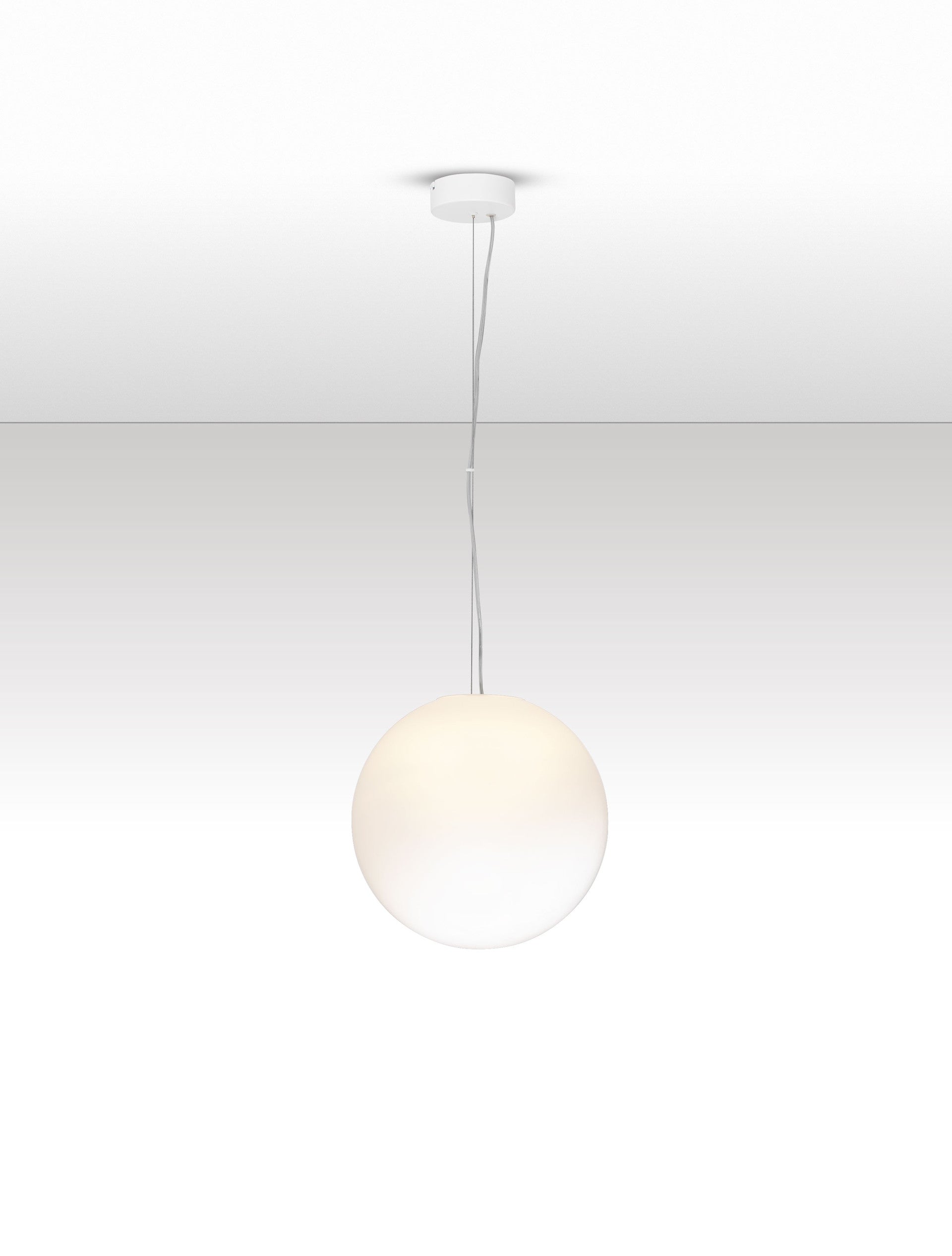 Висящо осветително тяло (пендел) BOLITA 9W LED Димируем, пясъчно бял метал, опалово стъкло
