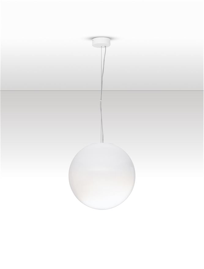 Висящо осветително тяло (пендел) BOLITA 11W LED Димируем, пясъчно бял метал, опалово стъкло
