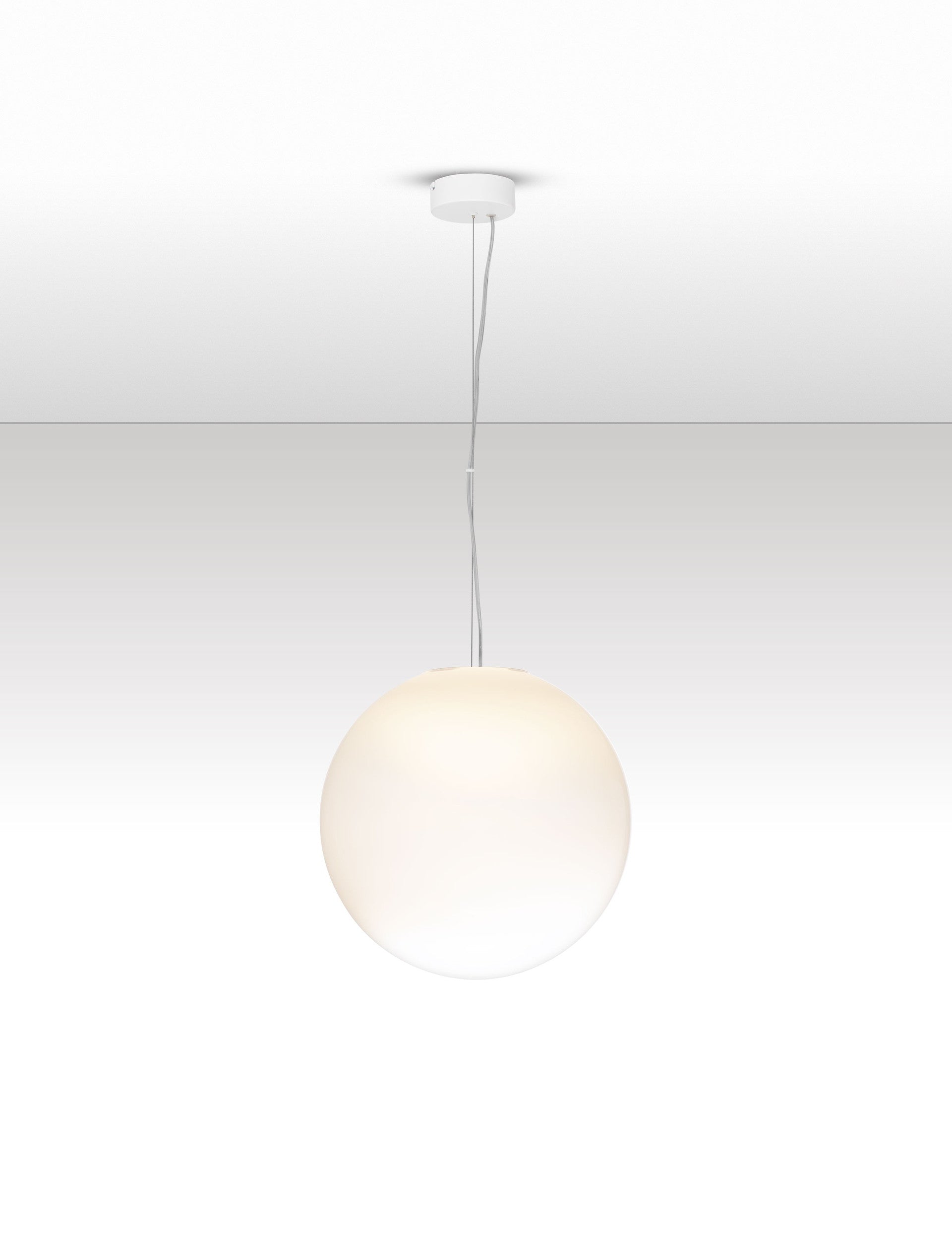 Висящо осветително тяло (пендел) BOLITA 11W LED Димируем, пясъчно бял метал, опалово стъкло