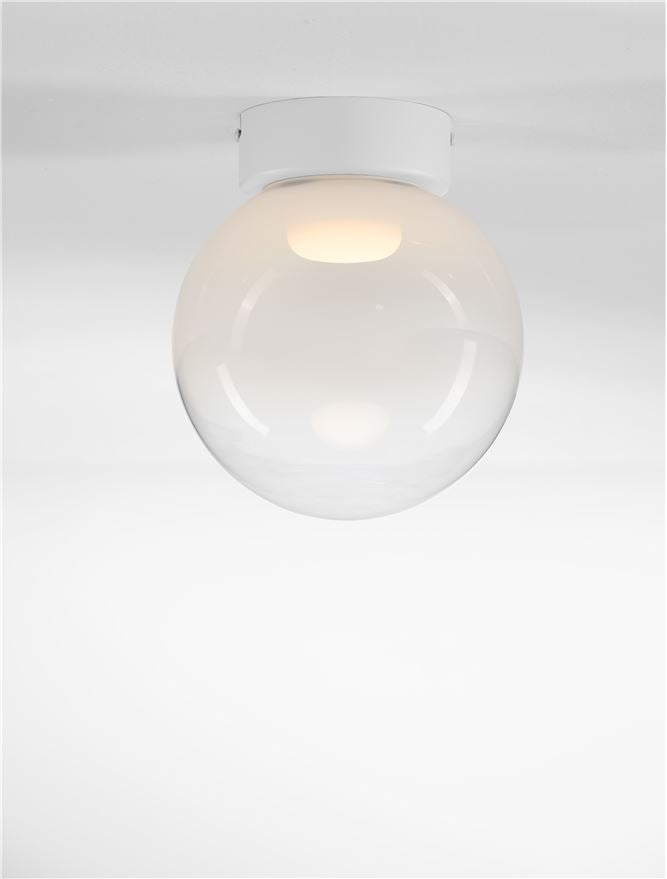Висящо осветително тяло (пендел) BOLITA 7W LED Димируем, пясъчно бял метал, опалово стъкло