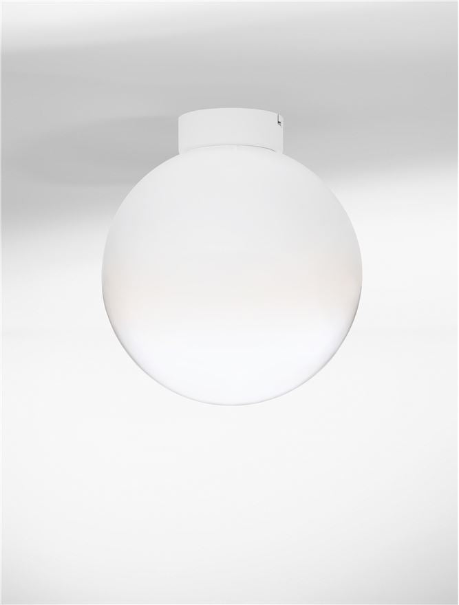 Висящо осветително тяло (пендел) BOLITA 9W LED Димируем, пясъчно бял метал, опалово стъкло