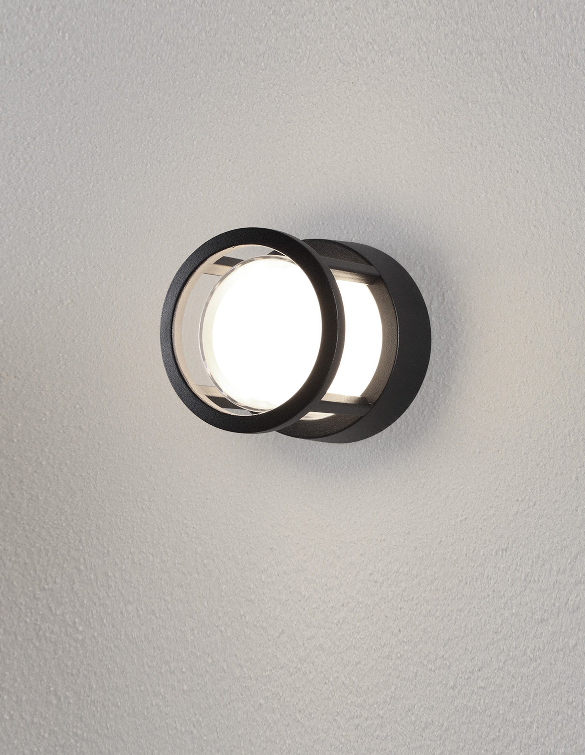 Външна стенна лампа AGOSTO 6W тъмен антрацит лят алуминий акрил IP54