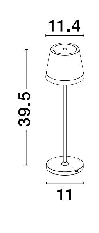 Външен аплик SEINA 2W Базалт сив алуминий и акрил 2700K USB IP54