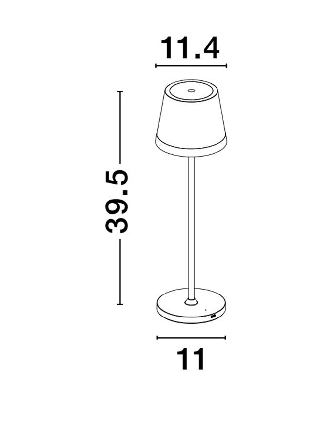 Външен аплик SEINA 2W Базалт сив алуминий и акрил 2700K USB IP54