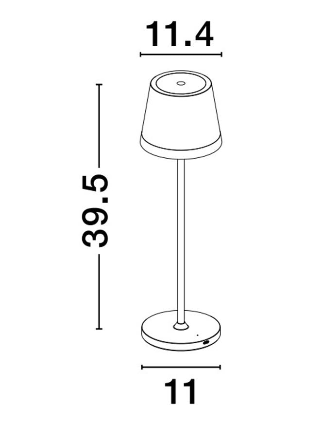 Външен аплик SEINA 2W Пясъчно черен алуминий и акрил 2700K USB IP54