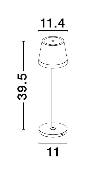Външен аплик SEINA 2W Пясъчно бял алуминий и акрил 2700K USB IP54