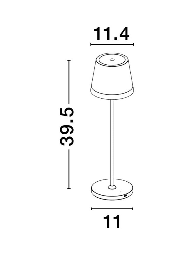Външен аплик SEINA 2W Пясъчно бял алуминий и акрил 2700K USB IP54
