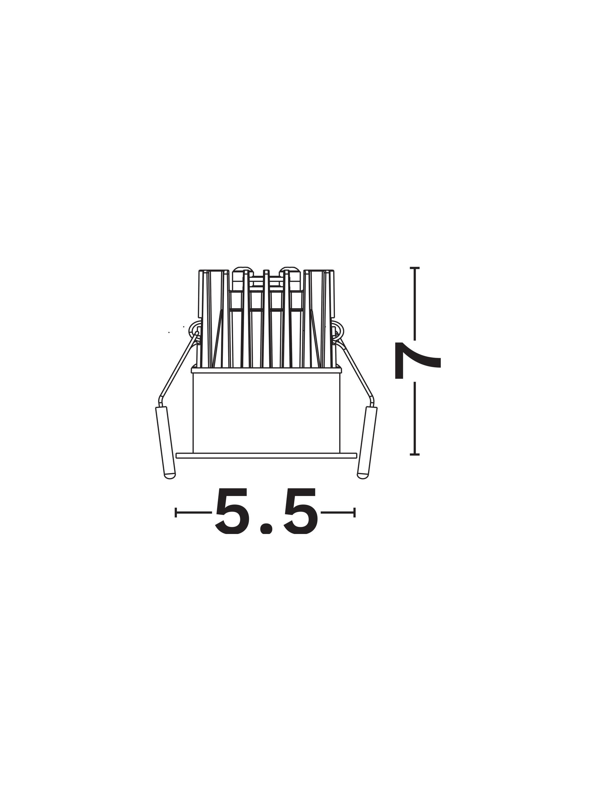 Вградено осветително тяло BLADE 9W 3000K Бял алуминий вграден ⌀60 H73мм CRI90 IP65