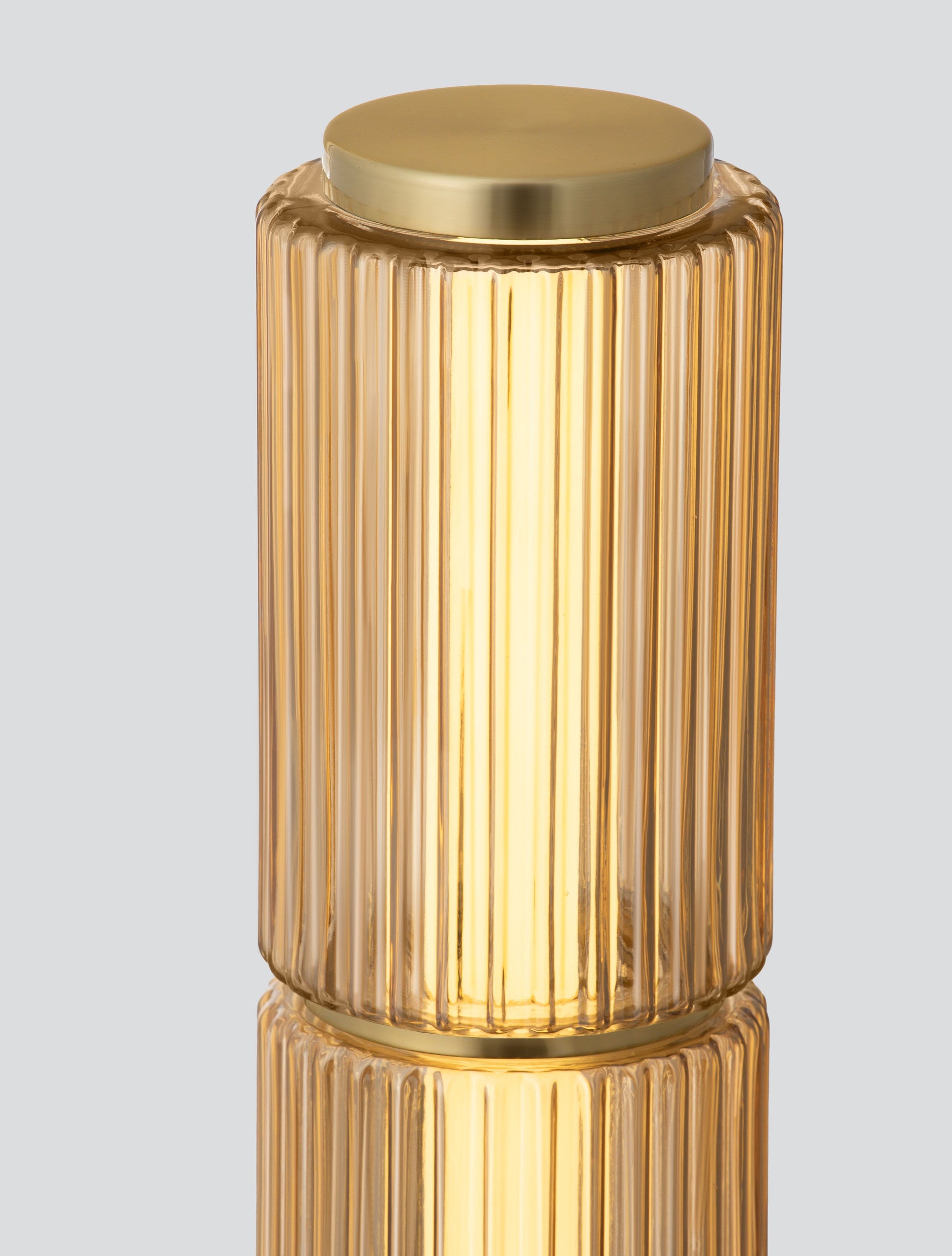 Висящо осветително тяло (пендел) VESPER 33W LED Димируем, кехлибарено стъкло, златист метал