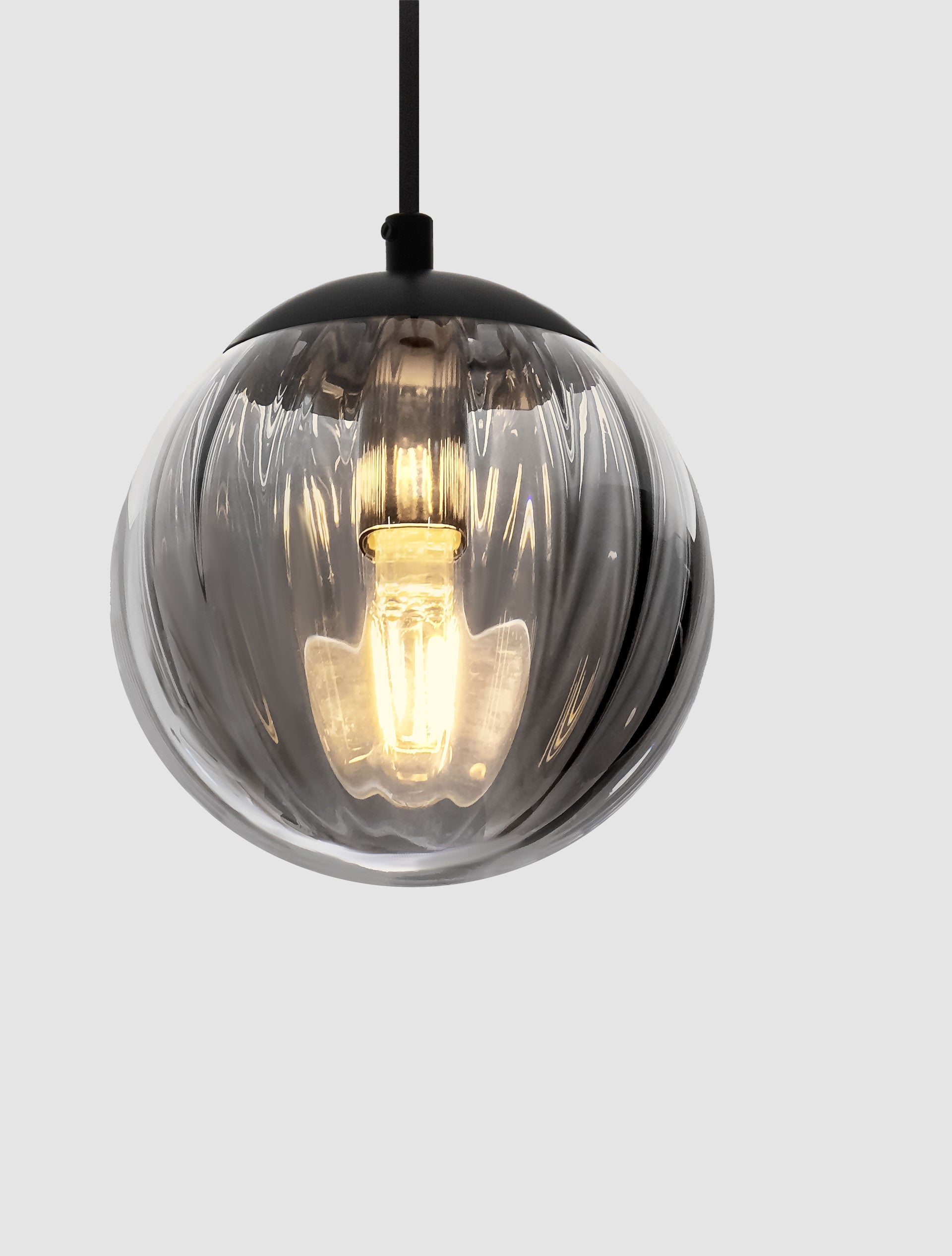 Подова лампа ABBACUS LED E27 12W 100-240V ⌀17 H150см Опушено стъкло Матово черен метал