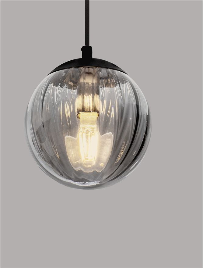 Подова лампа ABBACUS LED E27 12W 100-240V ⌀17 H150см Опушено стъкло Матово черен метал