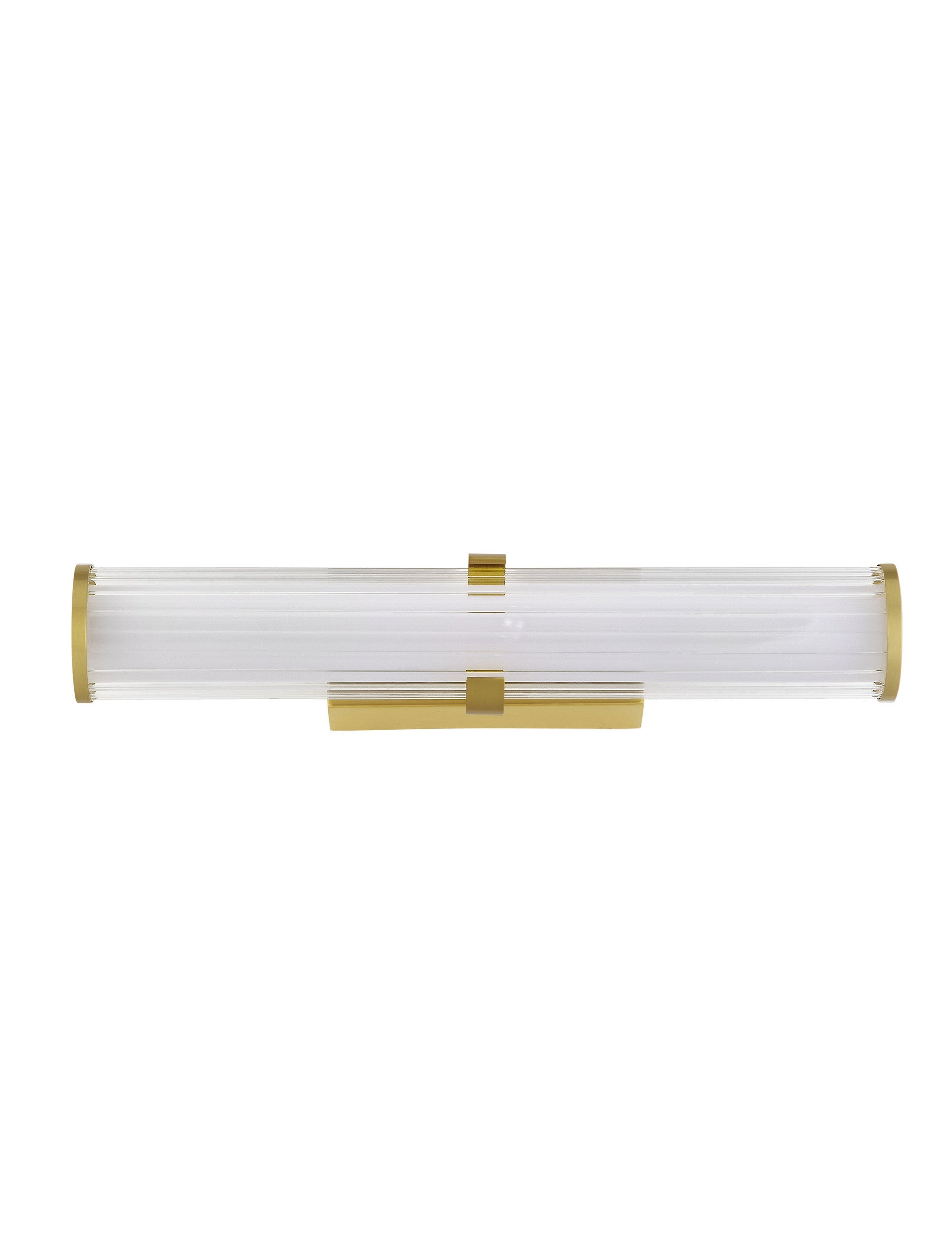 Висяща лампа HEDULA 13W LED, цвят пясъчно златист метал и прозрачно стъкло, Д42.5 Ш8.2 В12см