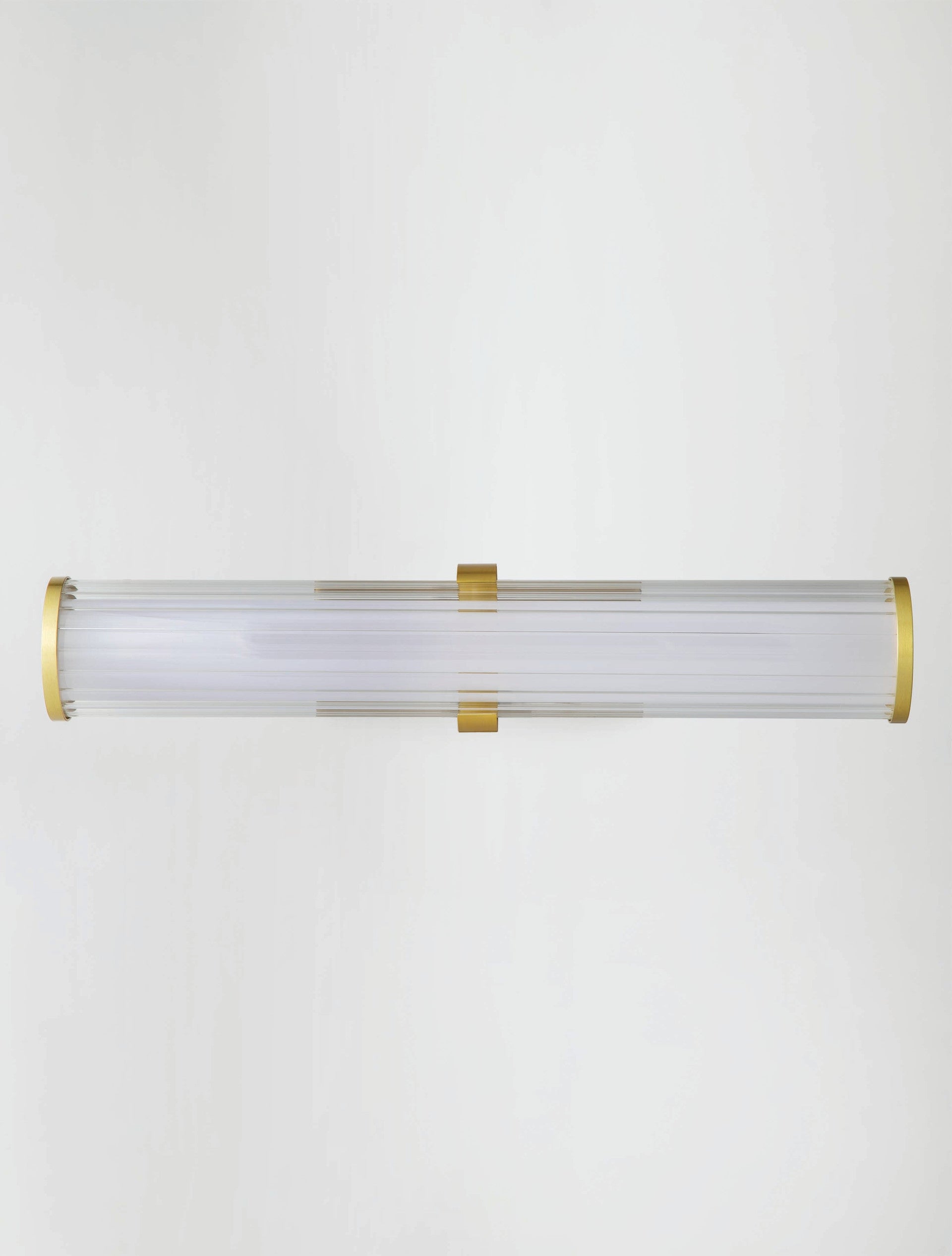 Висяща лампа HEDULA 13W LED, цвят пясъчно златист метал и прозрачно стъкло, Д42.5 Ш8.2 В12см