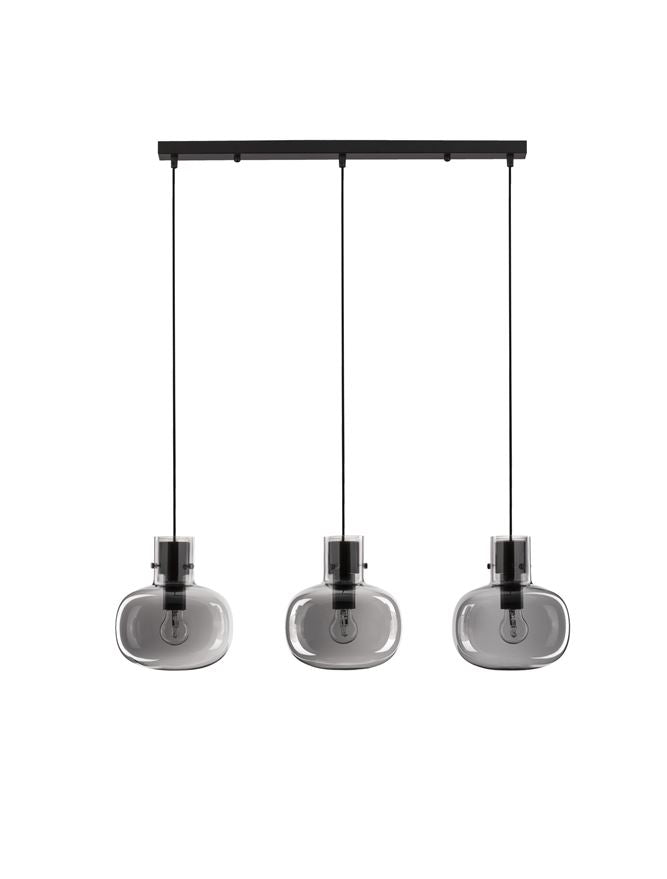 Висящо осветително тяло (пендел) CINZIA 36W 3x12W E27 Черен Опушено стъкло