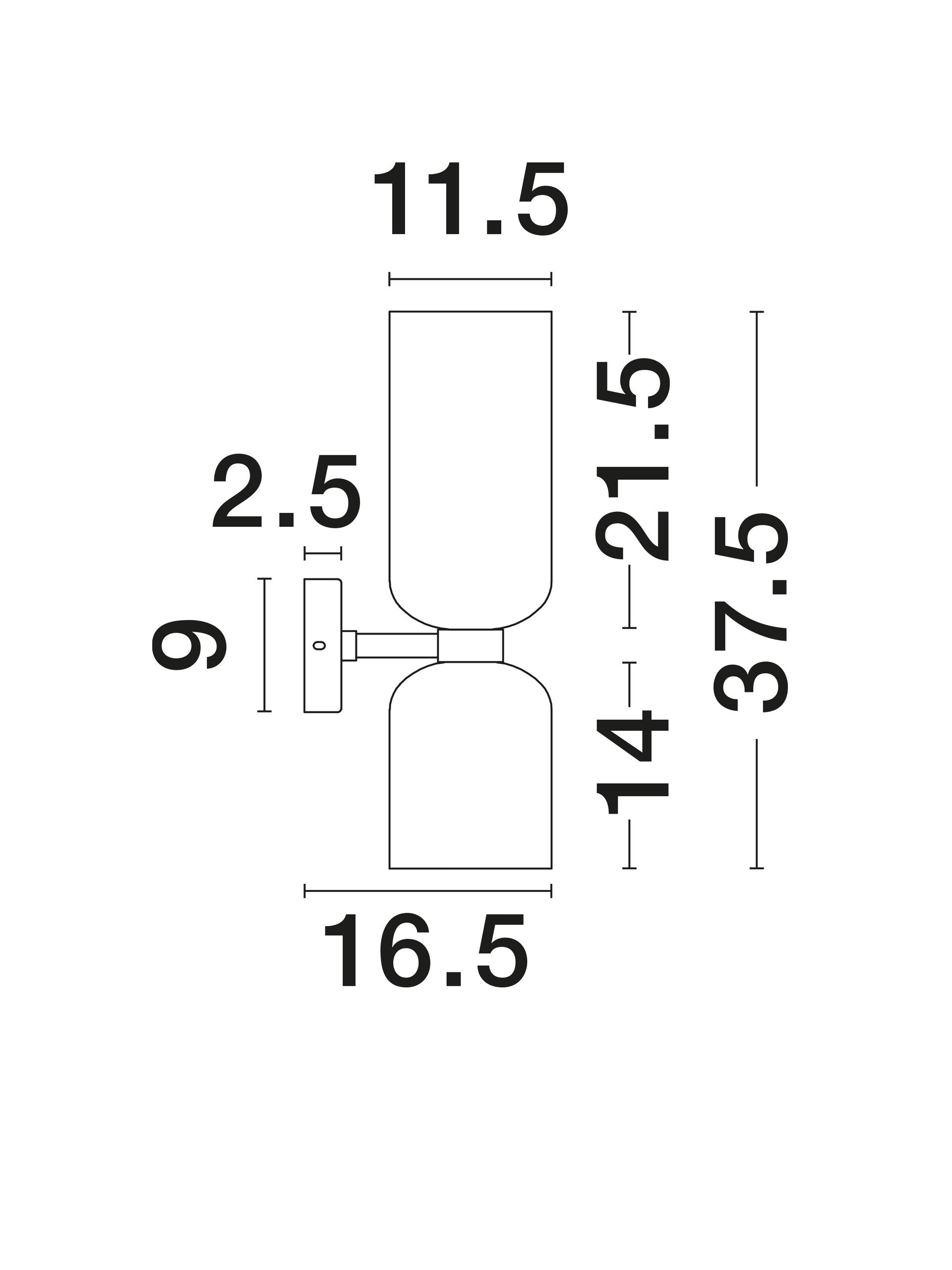 Настолна лампа PALMER 10W (2x5W) E14 черна, опушено стъкло