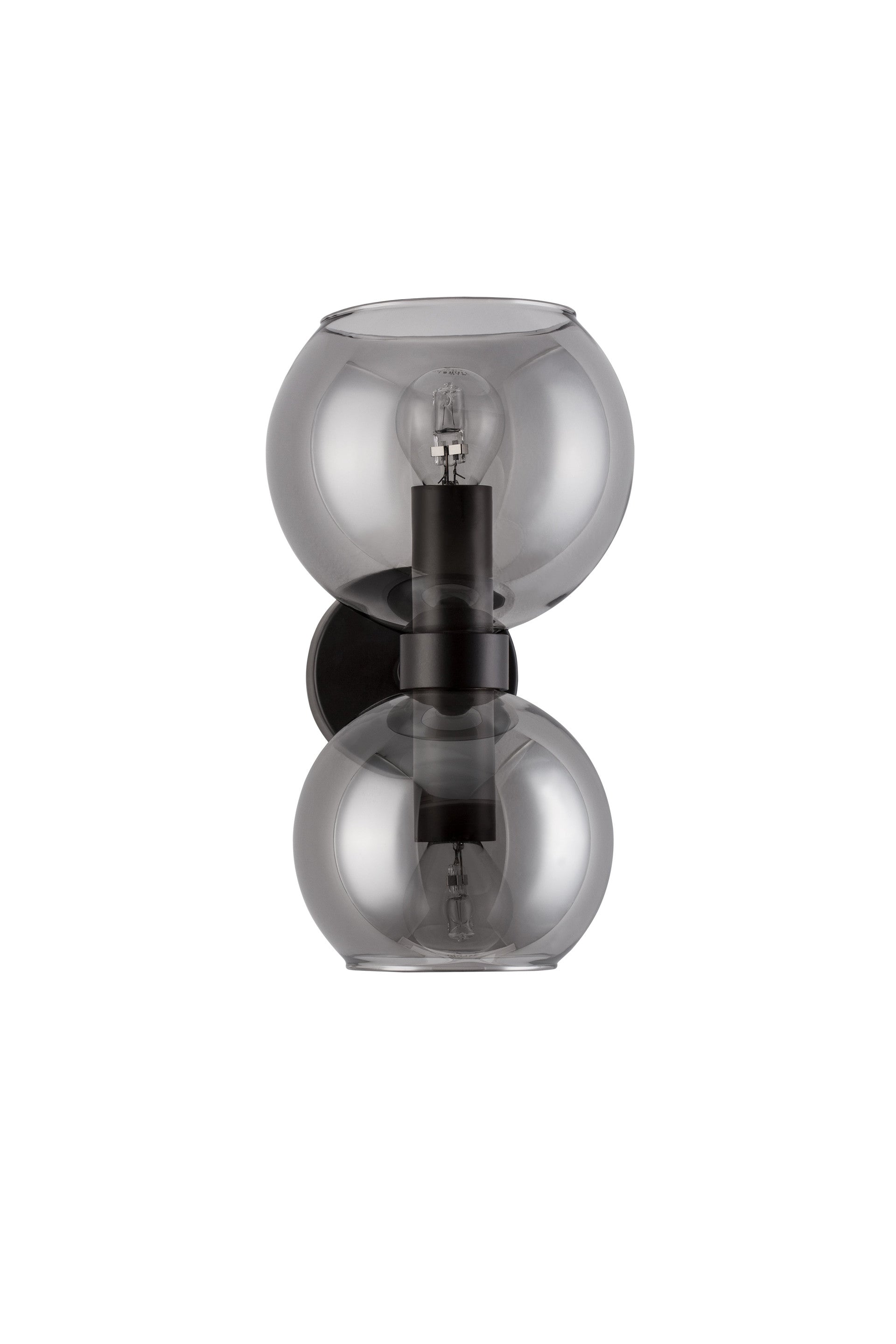 Настолна лампа PALMER 10W (2x5W) E14 Черен Опушено стъкло