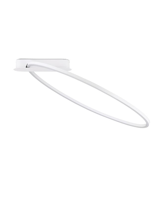 Висящо осветително тяло (пендел) KIKLOS LED 30W Пясъчно бял стомана, алуминий и силикон ⌀64 W60 H30см