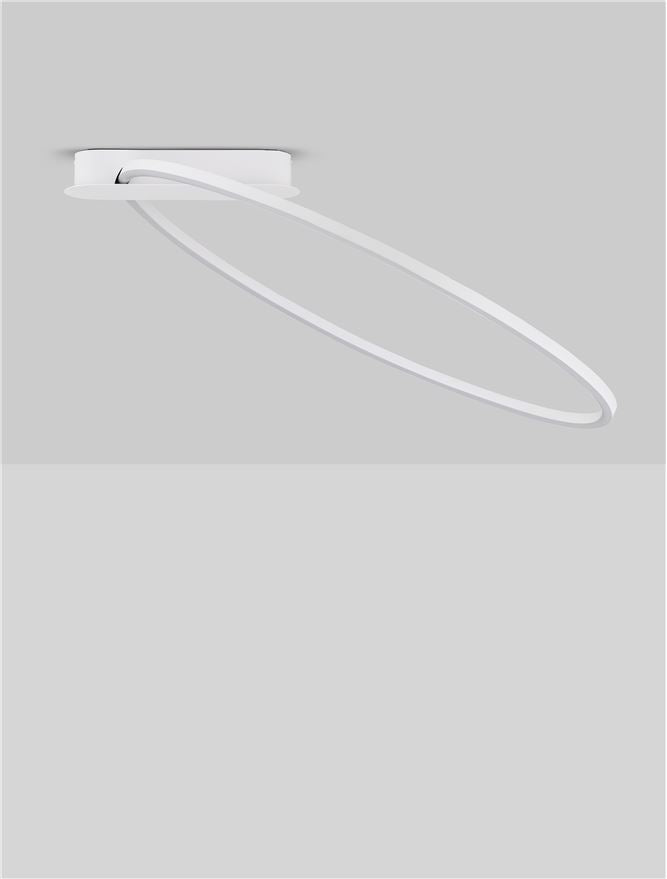Висящо осветително тяло (пендел) KIKLOS LED 30W Пясъчно бял стомана, алуминий и силикон ⌀64 W60 H30см
