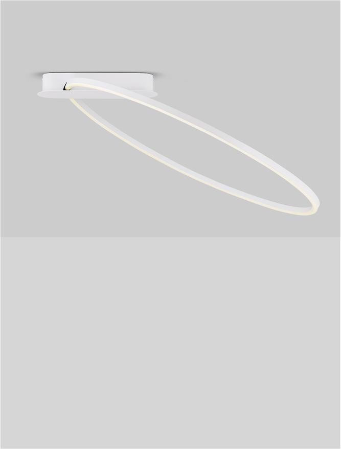 Висящо осветително тяло (пендел) KIKLOS LED 30W Пясъчно бял стомана, алуминий и силикон ⌀64 W60 H30см
