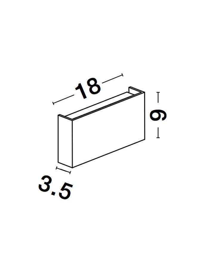 Външен аплик MILE 2x5W Пясъчно бял алуминий стъкло