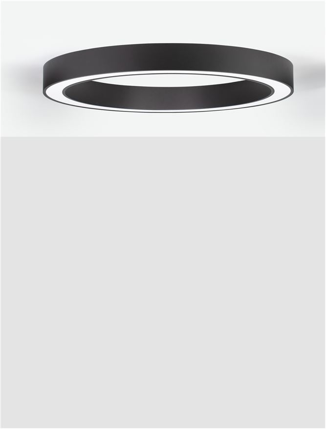 Висящо осветително тяло (пендел) MORBIDO 59W Пясъчно черен алуминий и акрил H8см