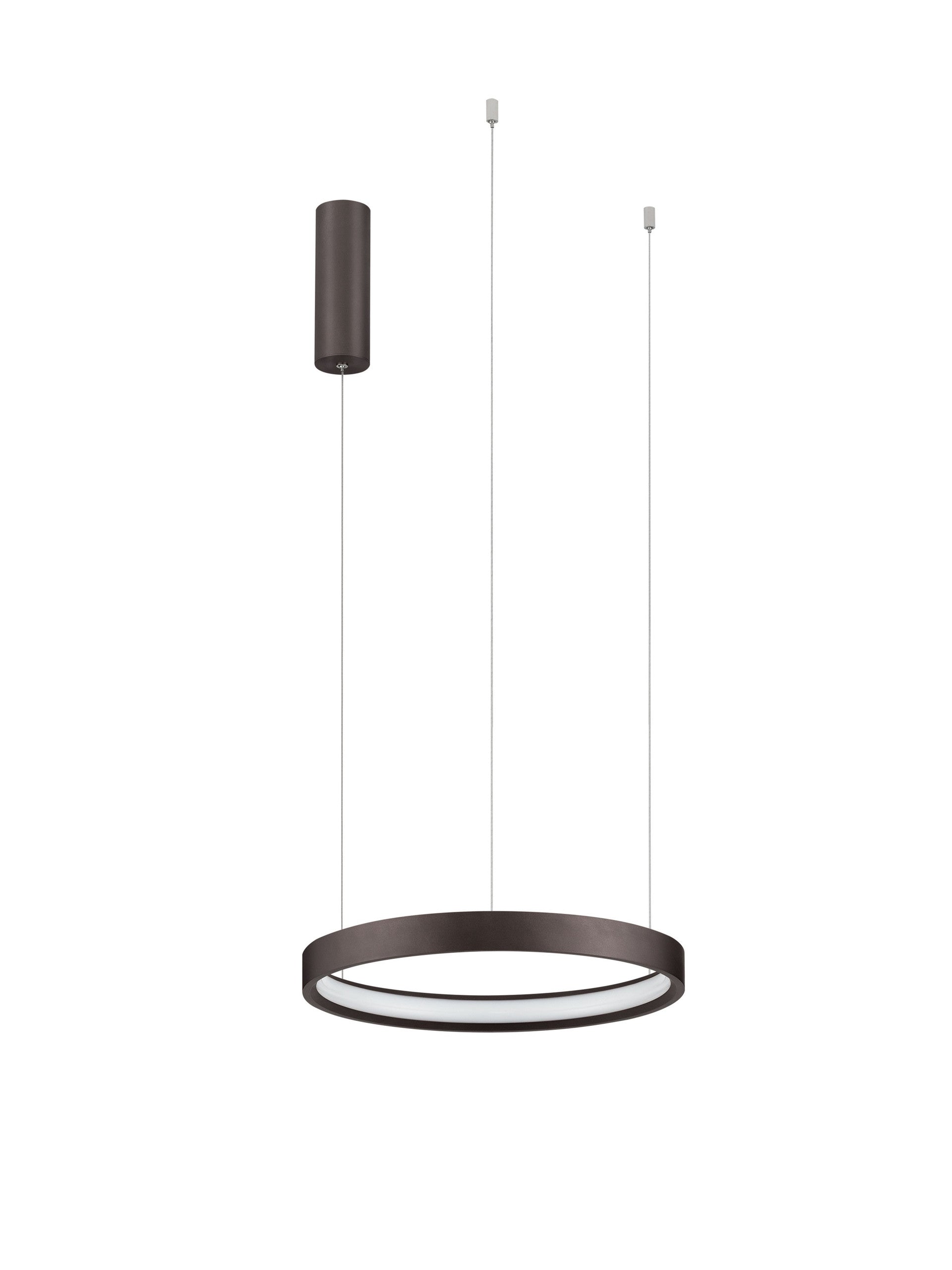 Висящо осветително тяло (пендел) PERRINE 22W LED Кафяв алуминий и силикон ⌀40 H150см