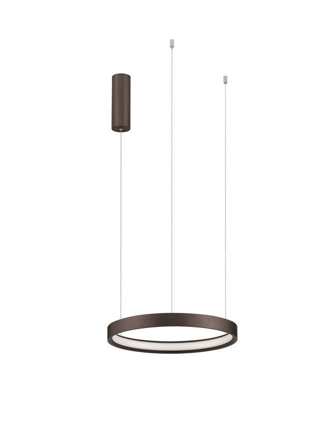 Висящо осветително тяло (пендел) PERRINE 22W LED Кафяв алуминий и силикон ⌀40 H150см