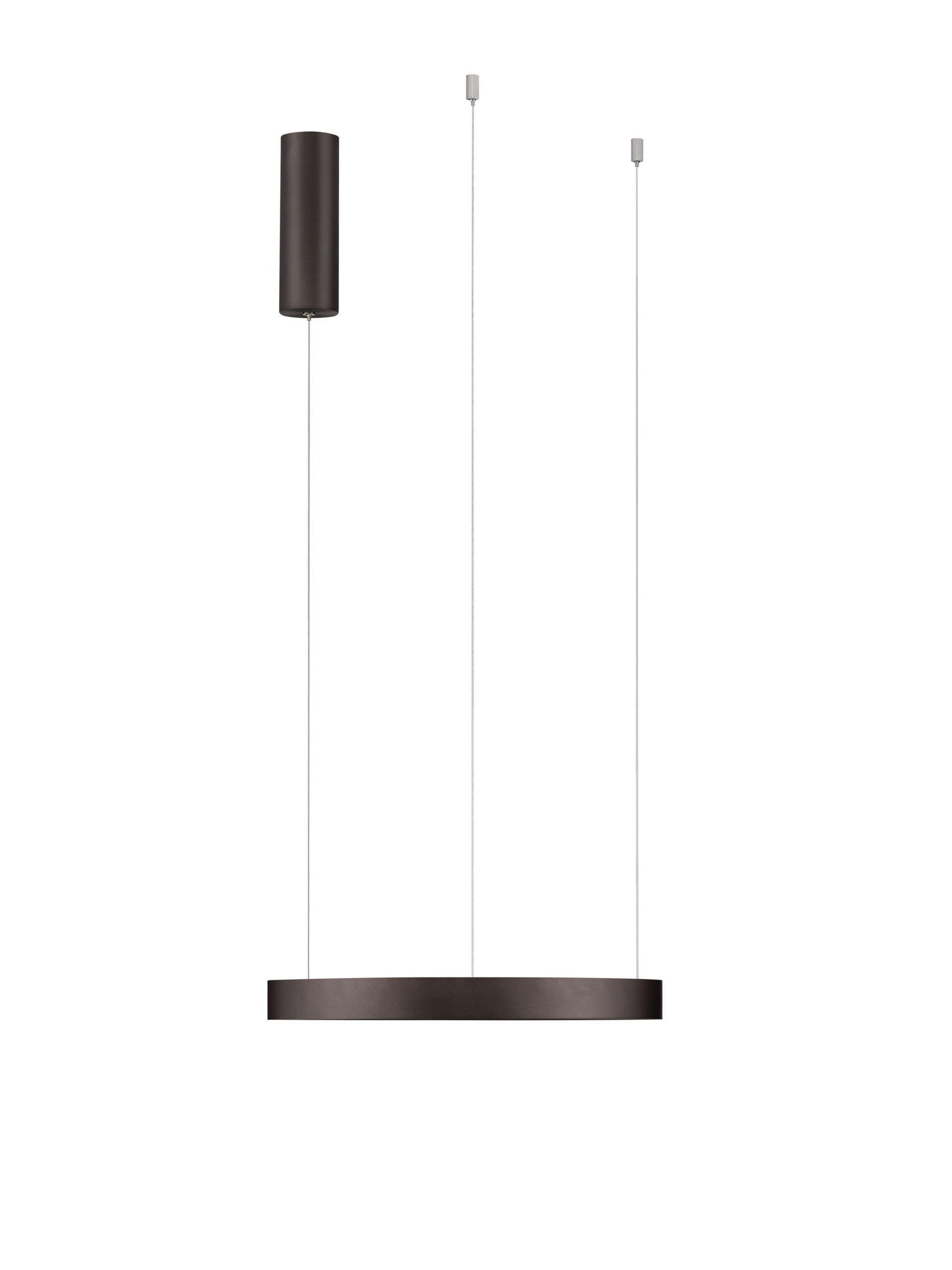 Висящо осветително тяло (пендел) PERRINE 22W LED Кафяв алуминий и силикон ⌀40 H150см
