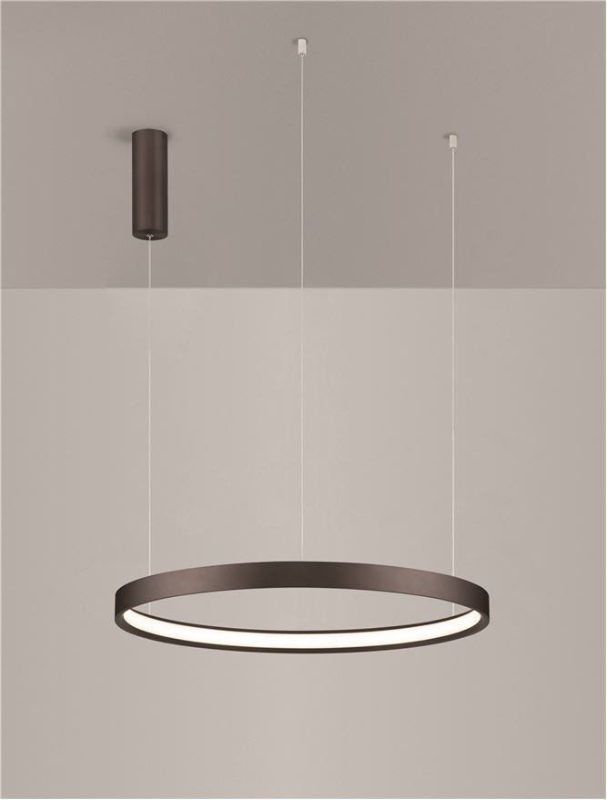 Висящо осветително тяло (пендел) PERRINE 40W LED Кафяв алуминий и силикон ⌀60 H150см