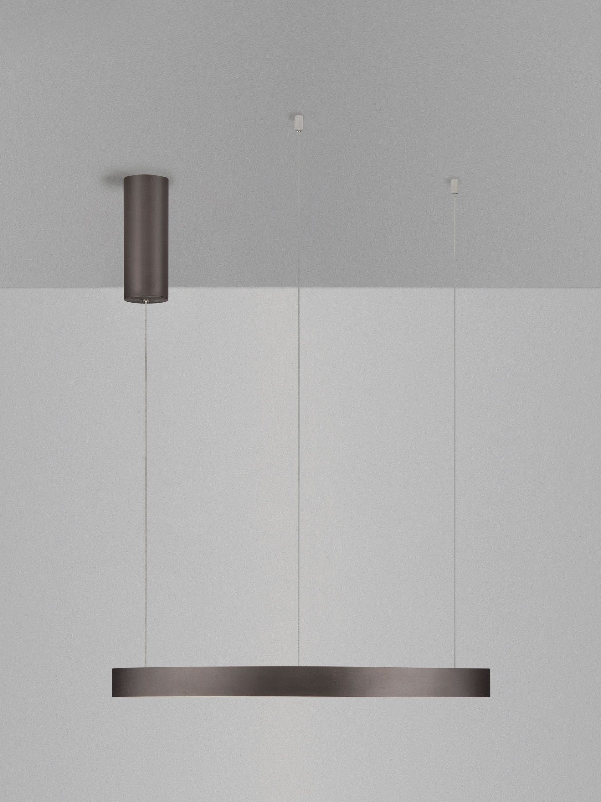 Висяща лампа ELOWEN 60W LED Матирано кафяво кафе, алуминий и силикон ⌀60 H150см
