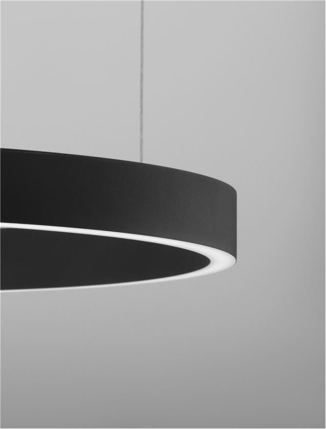 Висящо осветително тяло (пендел) ELOWEN 60W LED 3000K Триак димируем Пясъчно черен алуминий акрил Нагоре-надолу Регулируема височина