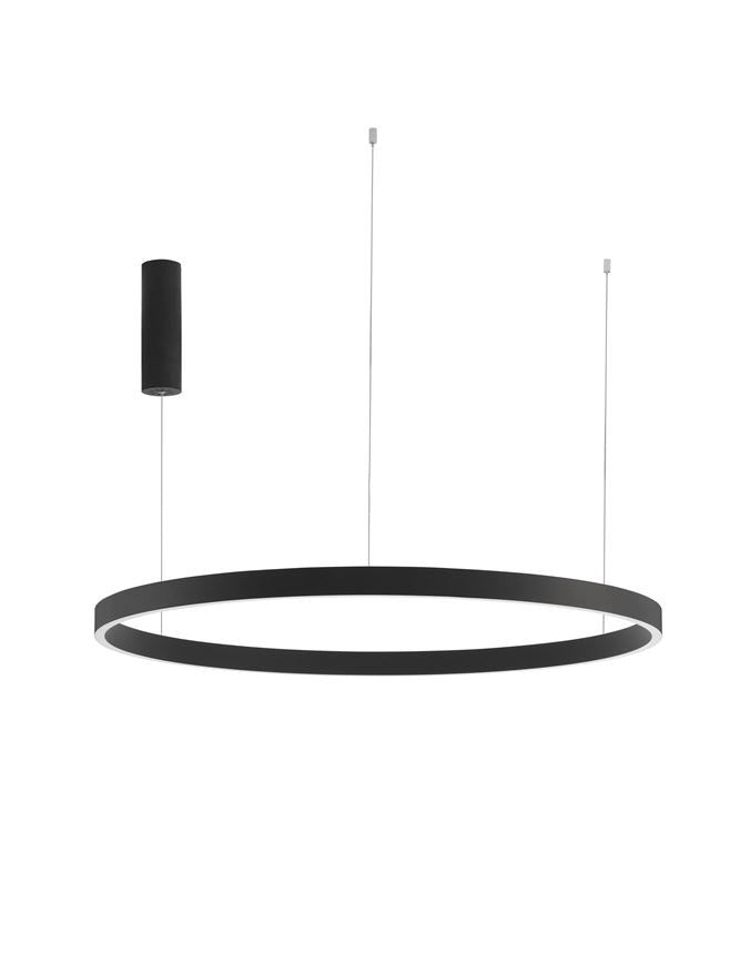 Висящо осветително тяло (пендел) ELOWEN 106W LED 3000K Триак димируем Пясъчно черен алуминий акрил Нагоре-надолу Регулируема височина