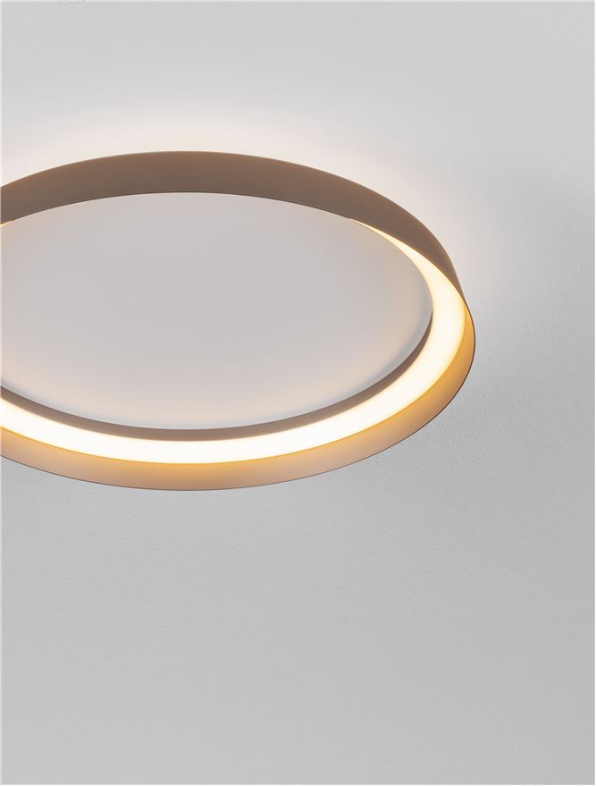Висящо осветително тяло (пендел) ORMI 38W LED Шампанско кафяв алуминий и акрил ⌀45 H7см