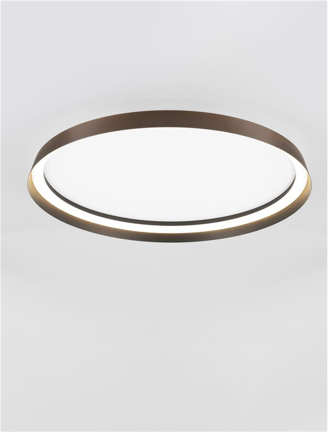Висящо осветително тяло (пендел) ORMI 48W LED Кафяв алуминий и силикон ⌀60 H7см