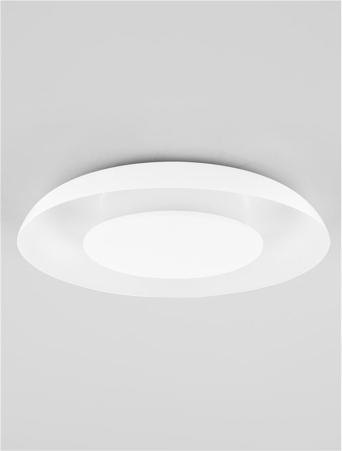 Висящо осветително тяло (пендел) EPOS 24W LED Пясъчно бял метал и акрил ⌀40 H6.5см