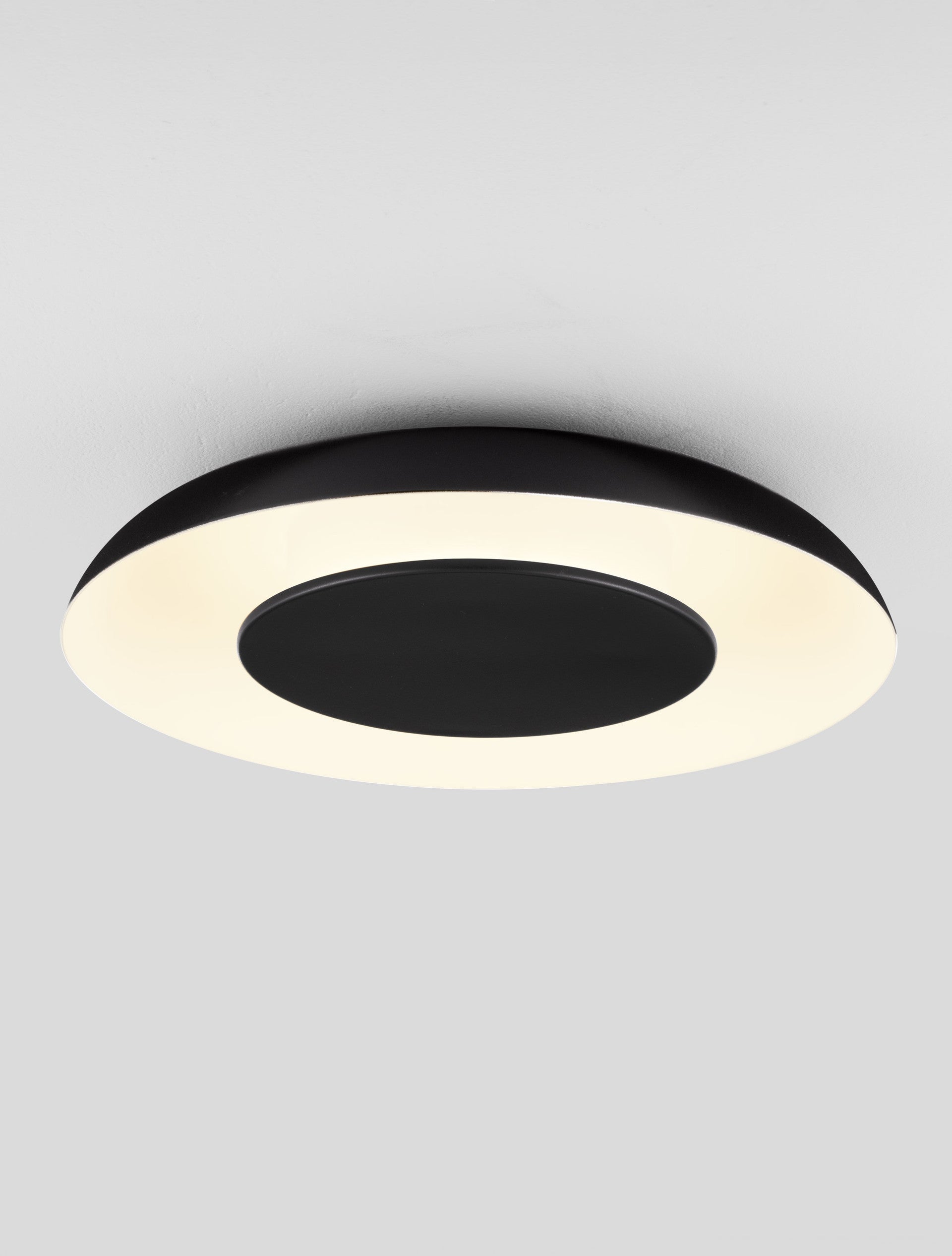 Висяща лампа EPOS 24W LED, пясъчно черна и бяла, метал и акрил, ⌀40 H6см