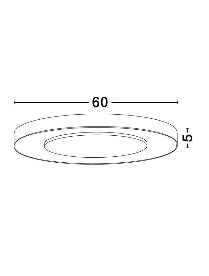 Висящо осветително тяло (пендел) PADA LED 37W Пясъчно бял метал и акрил ⌀60 H5см