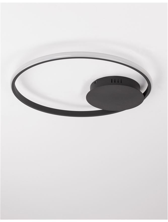 Висящо осветително тяло (пендел) FULINE 32W LED Triac димируем Пясъчно черен алуминий и акрил