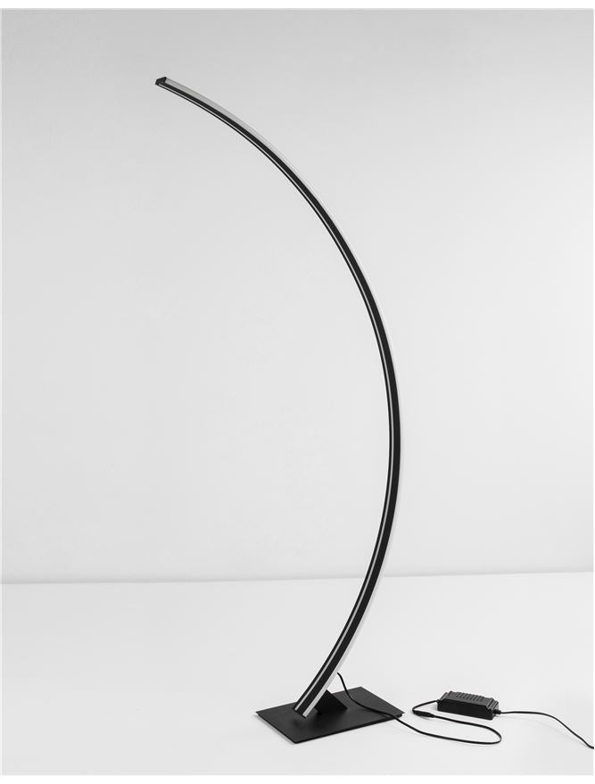 Висящо осветително тяло (пендел) PREMIUM LED 40W Димируем Пясъчно черен алуминий и акрил L20 W56 H150см