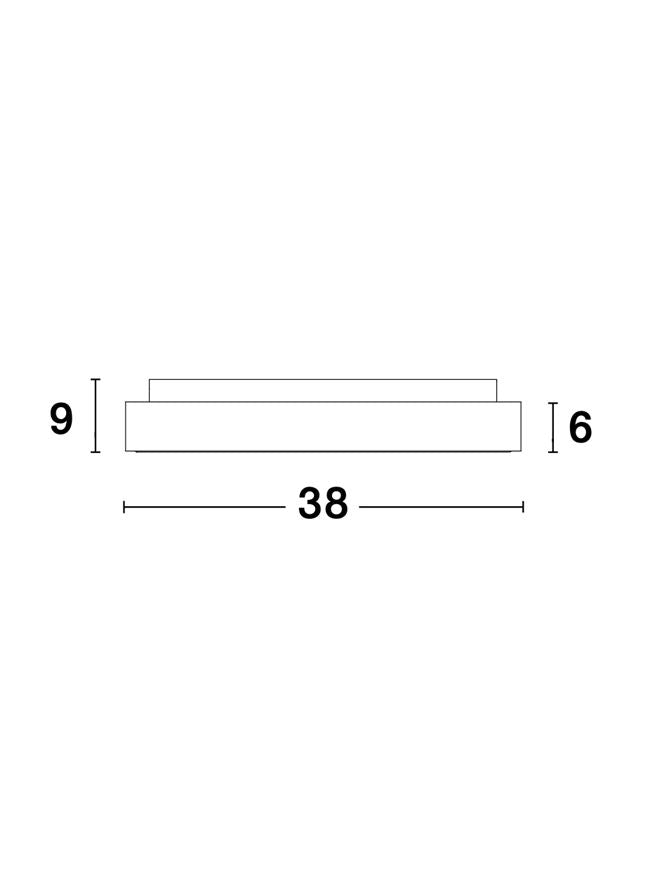 Висящо осветително тяло (пендел) RANDO THIN 30W Матово черен алуминий и акрил