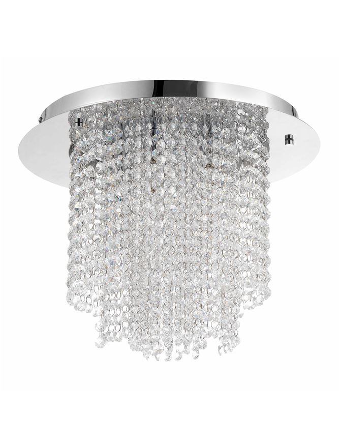 Висящо осветително тяло (пендел) FONTANA 5x5W G9 Хром метал и кристал K9