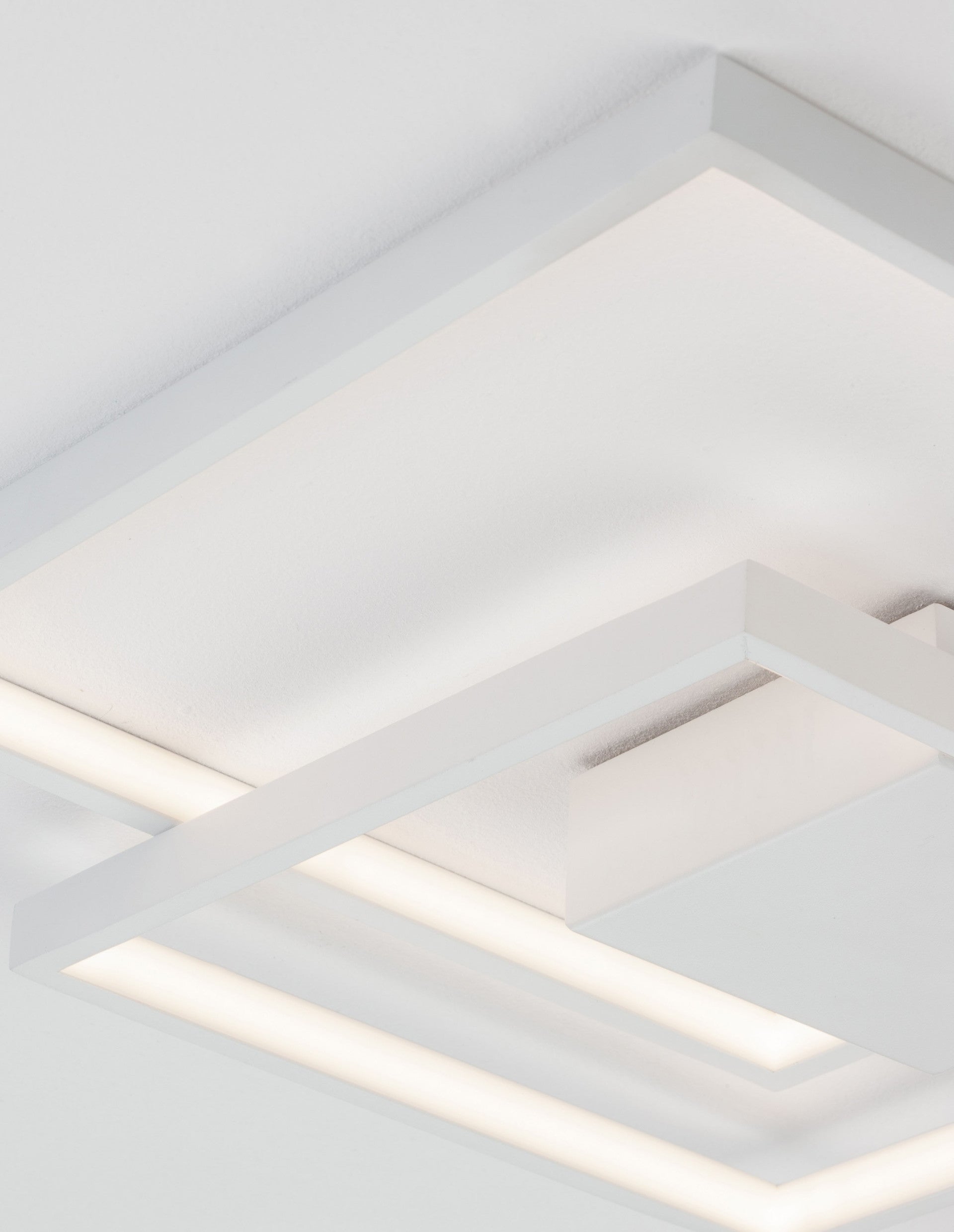 Висящо осветително тяло (пендел) PORTO 30W LED Пясъчно бял стомана, алуминий и акрил L42.5 W42.5 H6см Триак димируем
