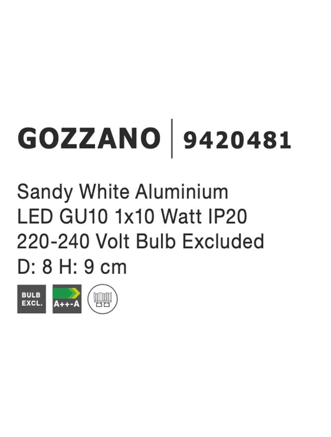Техническо осветление GOZZANO 35W MR16 GU10 Пясъчно бял алуминий